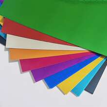 30 Sheets Mixed 10 Colors Mirror Reflective A5 Cardstock / Metallic Glitter Paper // 5.8 Inches X 8.27 Inches / Heavyweight Premium Handmade Paper / Suitable For Scrapbooking, Bending And Shaping / Holiday Decoration, Card Making, Vibrant Colors, Durable Material, High-End Handmade Paper, Shiny Decorative Paper, Artists And Craft Enthusiasts - 30pcs PET Mixed Color Cardstock - View 12