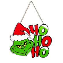 The Grinch 1pc Christmas Decoration Door Hanging Wreath Christmas Tree Ornament, Christmas Party Decoration (With Random Style Rope Accessory) - Multicolor - View 8