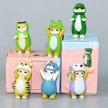mofusand 1pc The Hot Selling Cartoon Cat Blind Box Is Hand-Made, Vivid And Cute, And The Blind Style Is Random. The Festival Presents To Family, Friends And Classmates, Adding A Full Healing Atmosphere To Daily Life. (Stochastic Style) - Multicolor - View 2
