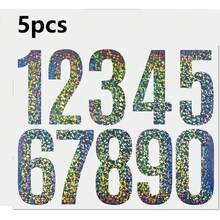 Reflective Stickers With 0-9 Numbers - Made Of Waterproof Vinyl Material With Strong Adhesion. Suitable For Outdoor Signs, Mailbox Address Plates, Vehicles, Helmets, Safety Labels And Windows. - New Arrival - View 13