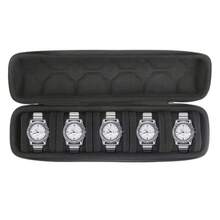 Hard Shell Watch Storage Box With Flip Lid, 2 Watch Compartments, Scratch-Resistant Lining, Durable And Dust-Proof, With Handle For Portability, Ideal Gift For Watch Collectors - Multicolor - View 9