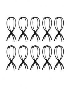 Foldable Portable Hairpiece And Hat Display Stand, Sturdy And Durable Multi-Purpose Storage Rack, Suitable For Daily Use And Travel, Two Styles Sent Randomly; Slight Color Difference May Occur Due To Lighting, Does Not Affect Daily Use - View 12