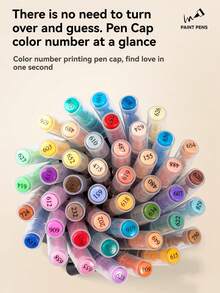 Flysea 12-288 Colors Acrylic Paint Marker Pens, Liquid Ink Automatic Flow Control Acrylic Paint Markers, Richer Ink, Smooth Ink Flow, Comprehensive Color Classification, Stackable Colors, Strong Coverage, Felt Tip Pen Stationery Set, Suitable For Canvas, Rock Painting, Wood, Stone, Glass, Ceramic, Fabric Painting, DIY Crafts, Back To School Supplies - Multicolor - View 7