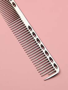 Hair Comb, Anti-Static Hair Cutting Comb With Pointed Tail Design, Dual-Use Fine And Coarse Teeth, Hair Salon Styling Tool, Portable Home Hair Grooming - Silver - View 4
