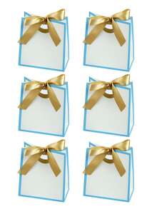 6pcs Small White Gift Boxes With Bow Ribbon 4.3 X 2.3 X 4.7 Inches (Approx. 11 X 6 X 12 Cm) Mini Paper Gift Boxes, Suitable For Candy, Jewelry, Wedding, Bride, Birthday, Baby Shower Gifts - View 8
