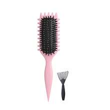 Multi-Color Wet/Dry Dual-Use Shower Hair Comb, Multi-Function Detangling And Parting Comb With Grooved Edge Design, Suitable For Curly And Straight Hair, Bathroom Use, Wet/Dry Hair, Daily Styling, Home, Travel And Daily Hair Care - Multicolor - View 10