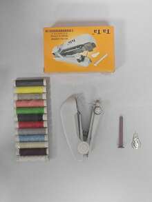 16pcs/Set [1 Machine + 15 Accessories] Portable Mini Handheld Sewing Machine, Suitable For Beginners, Home Emergency Repair, Lightweight Fabric Applicable, Portable Home Sewing Machine, White, Small Sewing Machine - Multicolor - View 11