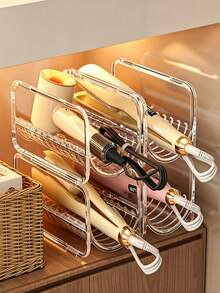 1/2pcs Transparent Visible Hair Curler Storage Rack, Bathroom Cabinet Under-Counter Hair Dryer And Straightener Storage Box, Dormitory Vanity Table Hair Curler Storage Box - Multicolor - View 6