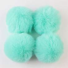 8cm Fluffy Pom Poms, Large Multi-Color Plush Balls, DIY Crafts, Wreaths, Decorative Keychains, Clothing Decoration, 4pcs/Bag - Multicolor - View 19