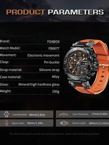 LIGE Men's Sports Watch Fashion Dual Display Luminous Alarm Waterproof Electronic Watch - Black - View 6