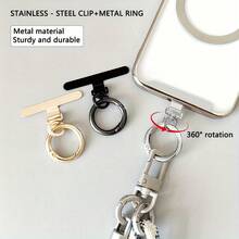 A Rotatable Metal Clip, A Mobile Phone Fixing Gasket, Which Can Be Connected To Mobile Phone Lanyard Decorations. It Is Suitable For All Kinds Of Smartphones. It Is Ultra - Light And Ultra - Thin, Tough And Elastic., Mobile Phone Holder, Decorative - Multicolor - View 3