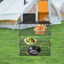 4-stufiges Campingregal Eisen faltbar, Outdoor Ablagegestell - Variante - Übersicht 2