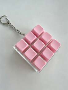 9-Key Cube Stress Relief Button Toy Keyboard Clicker Fidget Creative Keyboard Pendant Decoration Car Keychain Adult Fingertip Keychain Stress Relief Keychain Focus Relaxation Keychain Birthday Gift Party Favor Keychain Accessory Bag Decoration - Multicolor - View 14