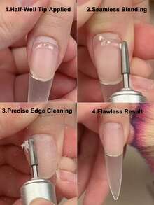 1pc Tungsten Steel Nail Drill Bit, Tapered Cone Shape, Suitable For Semi-Sharp Edge Smoothing And Gel Nail Polish Removal, Universal 2.35mm - Multicolor - View 3