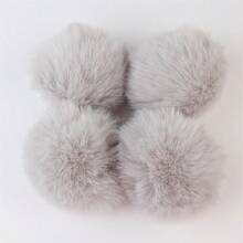 8cm Fluffy Pom Poms, Large Multi-Color Plush Balls, DIY Crafts, Wreaths, Decorative Keychains, Clothing Decoration, 4pcs/Bag - Multicolor - View 21