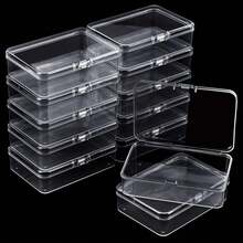 2pcs Clear Plastic Storage Containers - Multi-Purpose Small Organizer Boxes For Jewelry, Beads, Hardware, Arts And Crafts, Sewing Supplies - Transparent Craft Storage Box - Multi-color - View 5