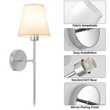 2pcs Rechargeable Wall Lights, Wireless Wall Lamps, Detachable RGB Rechargeable Bulbs With Remote Control, Suitable For Bedroom, Living Room, Hallway, Dining Room, Stairs, Home Decor Lighting - Dimmable - View 2
