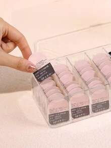 1pc Portable Desktop Contact Lens Storage Box, High-End Large Capacity Storage Box, Suitable For And Multiple Pairs Of Contact Lenses, Data Cable Storage Box - Clear - View 4