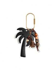 Date Palm Tree Keychain,Boho Keychain,Keychain,Bag Charm,Wood Bead Tassel Pendant,Car Key,Girls Gift,Backpack Decor,Commemorative Pendant,Back To School Gift,Date Palm Tree,Middle East National Day Souvenir,Travel Souvenir - Multicolor - View 17