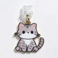 Cute Cartoon Cat Phone Dust Plug Pendant, Universal Charging Port Dust Plug, Cute Enamel Pendant Decoration, Suitable For Smartphones - Multicolor - View 6