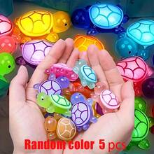 Random 1/5/10/20pcs Glowing Mini Turtle Model Decorations, Multicolor Fluorescent Small Marine Animals, Suitable For Games, Garden Landscape Decor, Mini Figures, Mini Models, Turtles, Party Fillers, Classroom Prizes, Gift Bags, Birthday Gifts - Multicolor - View 13