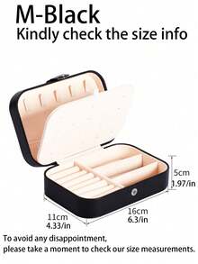 1pc Portable Travel Jewelry Storage Box, Multi-Functional Jewelry Organizer Box, PU Waterproof Jewelry Case, Jewelry Display Box For Earrings, Necklaces, Rings, Watches, Bracelets, Lipsticks, Travel Essential, Cruise Essential, Birthday Gift, Gift For Her - Multicolor - View 15