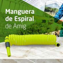 - Manguera en Espiral - Fabricada en Polipropileno - Medida Extensible hasta 7,5 m - Incluye  de Riego, Adaptador y 2 Empal - tipo de estilo como en la imagen - Ver 2