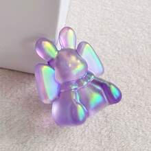 4pcs Multicolor UV Bow‑Knot Rabbit Acrylic Through‑Hole Beads For DIY Bracelets, Phone Charms, Keychains Handmade Craft Supplies - Multicolor - View 2