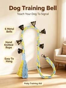 Dog Toilet Training Bell Rope, Hanging Bell With Copper Bell, Anti-Bite Braided Rope, Suitable For Puppy Toilet Training, Doorbell Training For Going Out, Pet Supplies - Multicolor - View 15