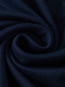2pcs/Set Men's Thermal Underwear Set, Crew Neck Top + Pants, Winter Base Layer Tight Fit Innerwear - Navy Blue - View 8
