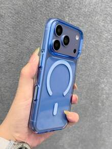 1PC Premium Crystal Clear Magnetic Phone Case Compatible With IPhone 18 Pro Max 18 17 Pro Cases Wireless Charge Hard PC Back Cover - Sky Blue - View 2
