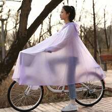 Women's Portable Outdoor Rain Poncho, Large Size Thickened Cycling Rain Poncho, Double Brim Design, Durable And Reusable, Suitable For Hiking, Climbing, Travel, Fits Adults And Students - Multicolor - View 7