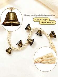 Dog Toilet Training Bell Rope, Hanging Bell With Copper Bell, Anti-Bite Braided Rope, Suitable For Puppy Toilet Training, Doorbell Training For Going Out, Pet Supplies - Multicolor - View 4
