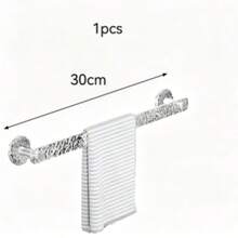 Transparent Punch-Free Acrylic Bathroom Towel Rack, Slipper Hanger, Convenient For Draining, Space-Saving, Multiple Combinations Available, Suitable For Kitchen, Bathroom, And Toilet Storage - White - View 9