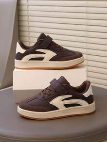 New Children's Sports Shoes Boys Hook And Loop Comfortable Flat Shoes Shoes Training Shoes - Brown - View 13