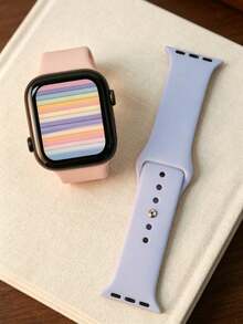 5pcs Unisex Smart Watch Bands, Classic Solid Color Soft Silicone Sports Wristbands, Adjustable Waterproof Replacement Straps, Compatible With Apple Watch 38/40/41/42/44/45/46/49mm Dial, Suitable For Apple Watch Ultra3-2, SE3-1 And 11/10/9/8/7/6/5/4/3/2/1 Series, Perfect For Daily And Holiday Wear - 5-piece Set - View 4