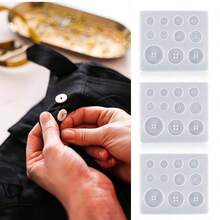 SILIKE LUFEI DIY Button Resin Molds, Multiple Styles Button Resin Molds, Earring, Bag, Clothing, Silicone Molds, Brooch, Accessory Molds - Button Mold - View 6