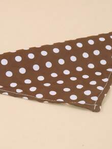 1pc Brown Polka Dot Polyester Pet Bandana Bib Happy Puppy Series Accessory Suitable For Bichon, Teddy And Other Small And Medium-Sized Dogs And Cats All Year Round Indoor And Outdoor Play Not Suitable For Large Dog Breeds - Brown - View 8