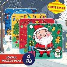 beartale 36pcs DIY Puzzle For Kids And Toddlers, Montessori Educational Game, Colorful Christmas Preschool Learning Toy, Hand-Eye Coordination & Motor Skills Development, Early Learning Activity Classroom Teaching Aid, Children's Birthday Gift, Back To School - Multicolor - View 3