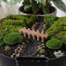 5pcs Miniature Resin Dock Bridge & Artificial Foam Moss Stone Set, Fairy Garden Micro Landscape Decor, Suitable For DIY Potted Plants, Succulents And Terrarium Decoration - A - View 2