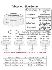 1pc Transparent PVC Round Tablecloth With White Lace Trim, Waterproof Oil-Proof Clear Table Cover, Decorative Table Mat For Home Kitchen Dining Table - Beige - View 11