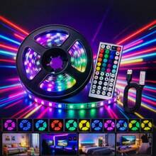 Acosh Neon RGB 5050 LED Light Strip Set (With 44-Key Remote Control) | Color Changing Light String, 1 To 40 Meters Cuttable | Ideal For Bedroom, Kitchen, TV Background Wall | Christmas, Halloween, Birthday Party Decoration - RGB - View 14