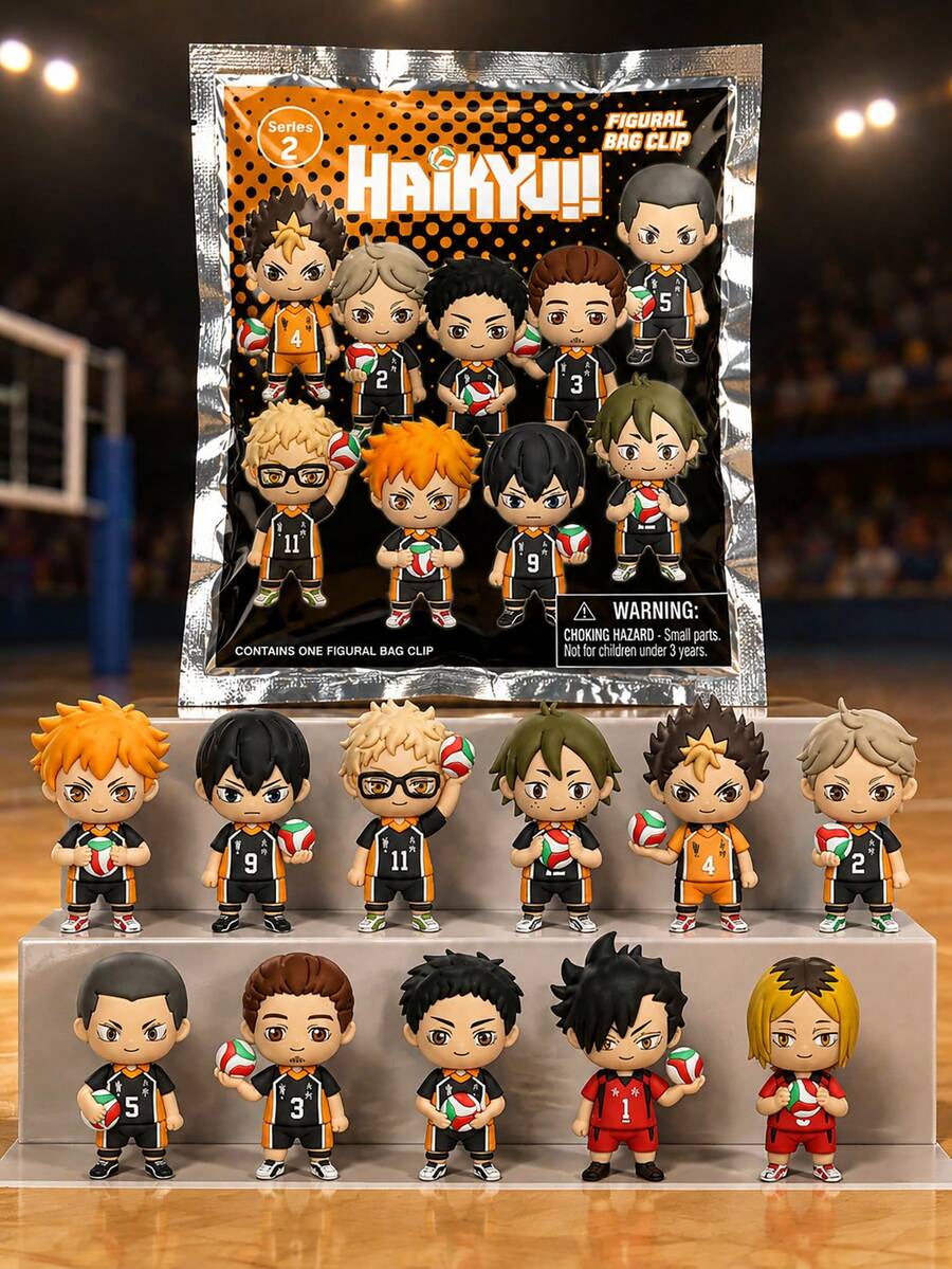 Crunchyroll HAIKYUU Official Licensed Blind Box 3D Character Pendant Blind Bag Anime Merchandise Keychain Backpack Decoration 1pc - Multicolor 1 - View 1