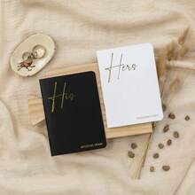 Men's And Women's Vow Book, Hot Stamped Wedding Vow Book, Essential For A Perfect Wedding Ceremony - Eternal Elegance, Back To School Season - one-size - View 2