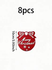 Set Of 8 Christmas Table Decorations With Heat-Resistant Pads, Thick Felt Material For Non-Slip Tableware, Merry Christmas Absorbent Coasters, Perfect Holiday Table Decor - Multicolor - View 7