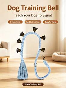 Dog Toilet Training Bell Rope, Hanging Bell With Copper Bell, Anti-Bite Braided Rope, Suitable For Puppy Toilet Training, Doorbell Training For Going Out, Pet Supplies - Multicolor - View 24