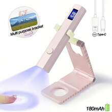 1PC Handheld UV Nail Lamp, Mini Nail Light, Portable LED Nail Lamp, Cordless USB Rechargeable Fast Curing Nail Dryer, Pink Rechargeable Nail Straight Light, Small Portable Battery-Powered Baking Lamp - Multicolor - View 27
