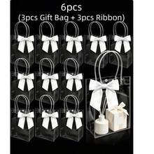 Transparent Gift Bag, Clear PVC Tote Gift Bag With Bow, Perfect For Baby Shower, Birthday, Wedding, Bridal Shower And Halloween Party Decorations, Holiday Decor - Multicolor - View 9
