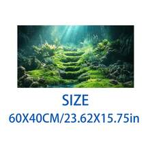 Aquarium Underwater Background, Fish Tank Sticker, Suitable For Freshwater/Saltwater Fish Tank, Shrimp, Aquarium Decoration Vinyl Mural, Removable Without Residue - A - View 24