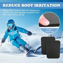 1 buah/2 buah Bantalan Penopang Betis Olahraga Musim Dingin Anti-Selip, Bantalan Empuk Peredam Guncangan Terintegrasi untuk Sepatu Ski dan Sepatu Seluncur Es, Bantalan Anti-Selip Kaki yang Nyaman - Hitam - View 5